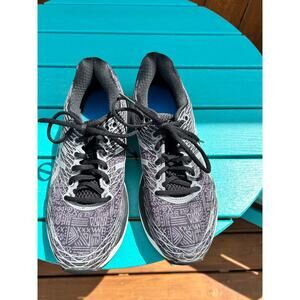 Asics Women's Gel-Nimbus 18 Running Shoes - Size 9 - Black/Silver/Purple EUC